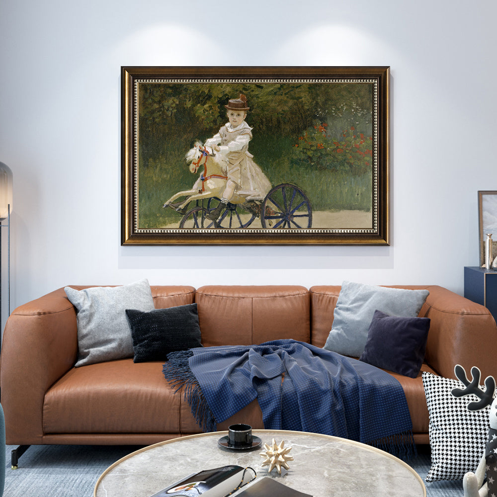 Jean Monet On His Hobby Horse By Claude Monet