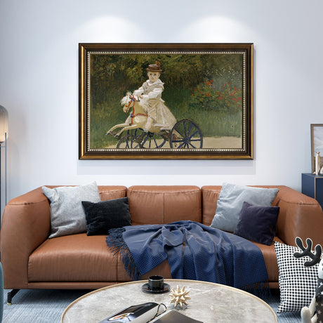 Jean Monet On His Hobby Horse By Claude Monet