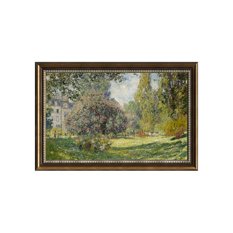 Spring In The Garden Of Monceau Park By Claude Monet