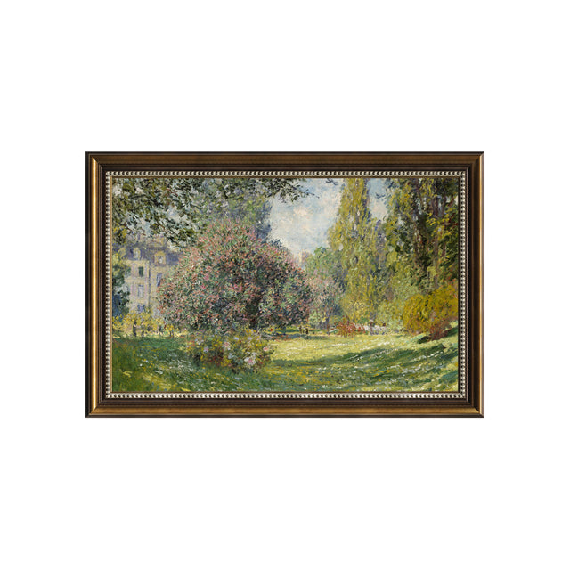 Spring In The Garden Of Monceau Park By Claude Monet