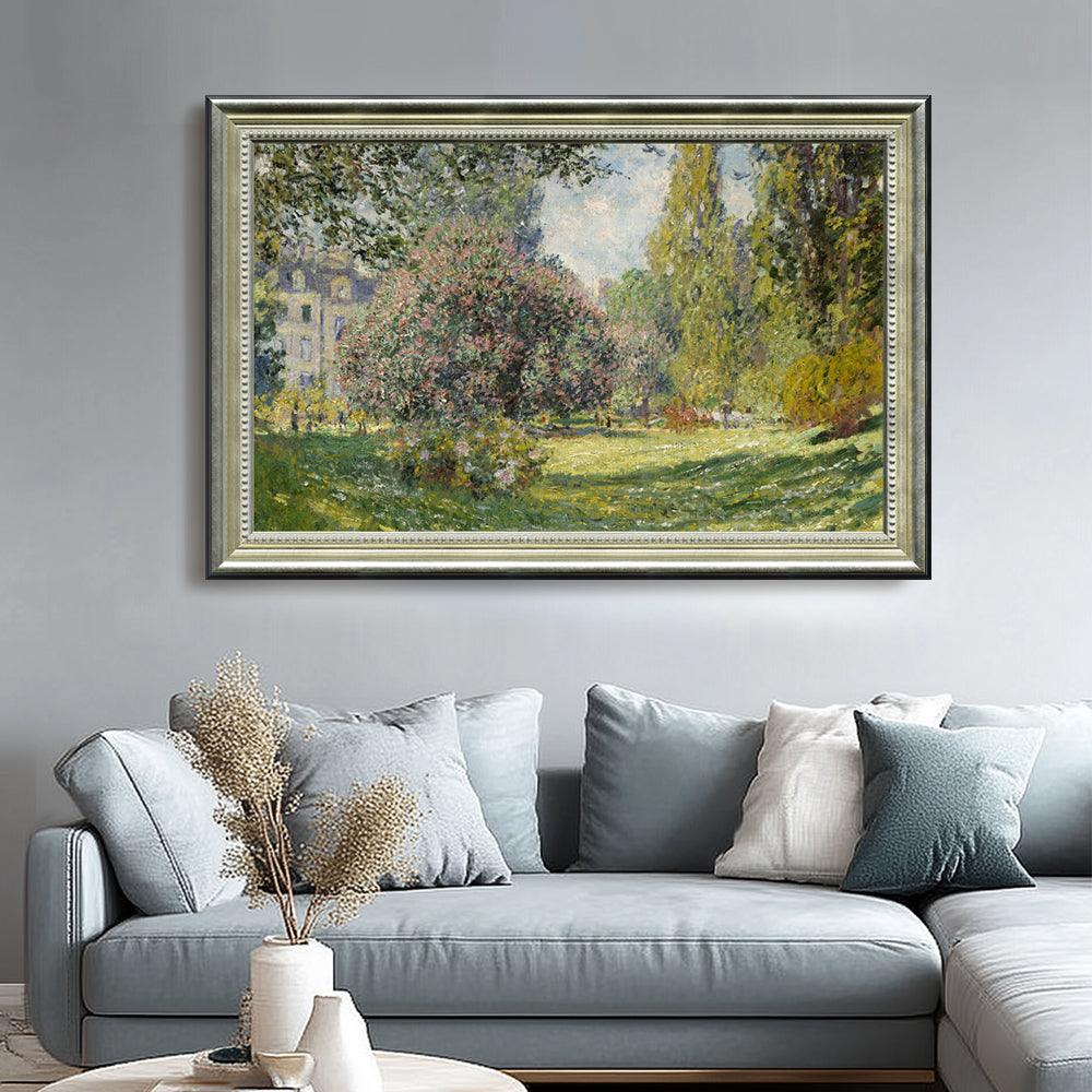 Spring In The Garden Of Monceau Park By Claude Monet