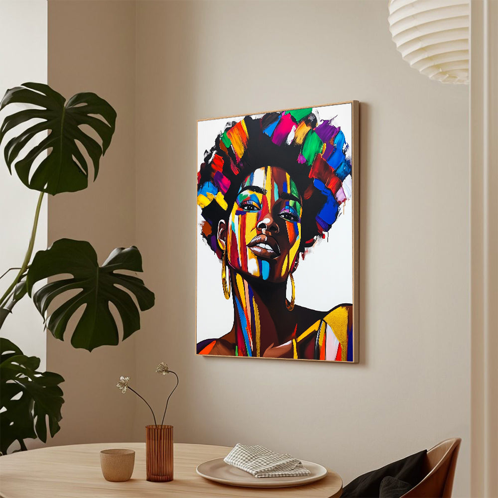 Vibrant Afro Pop Art Canvas Wall Art
