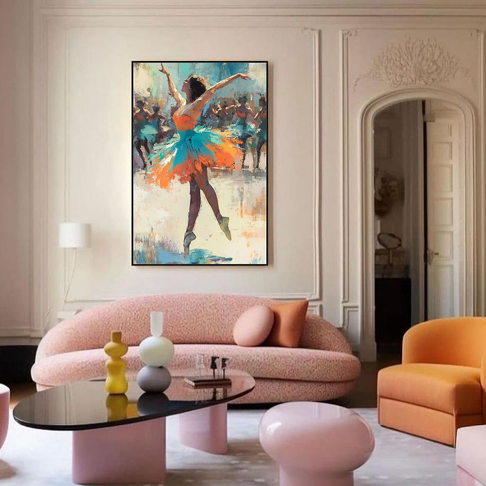 Dancing Colors Canvas – Ballerina In Motion