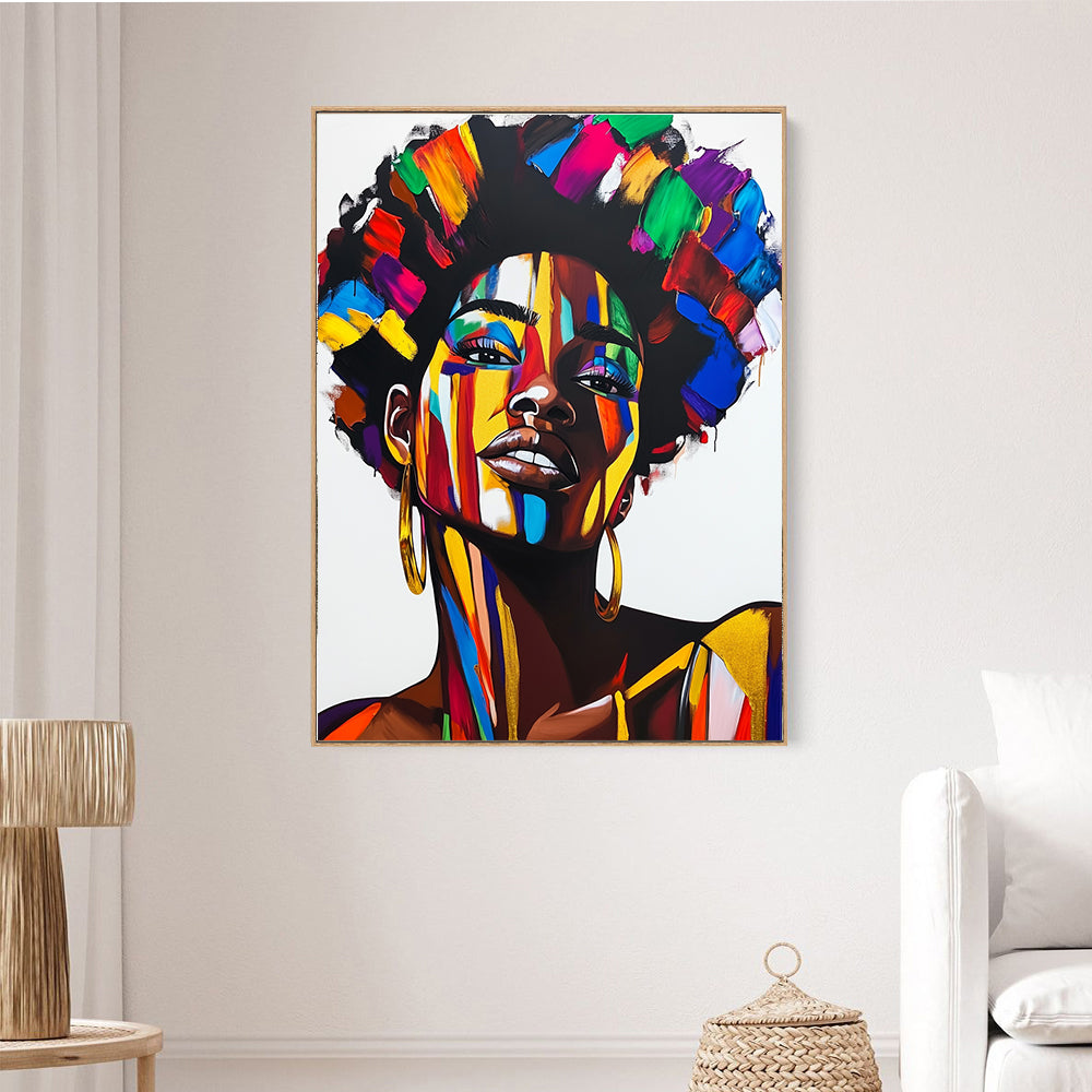 Vibrant Afro Pop Art Canvas Wall Art