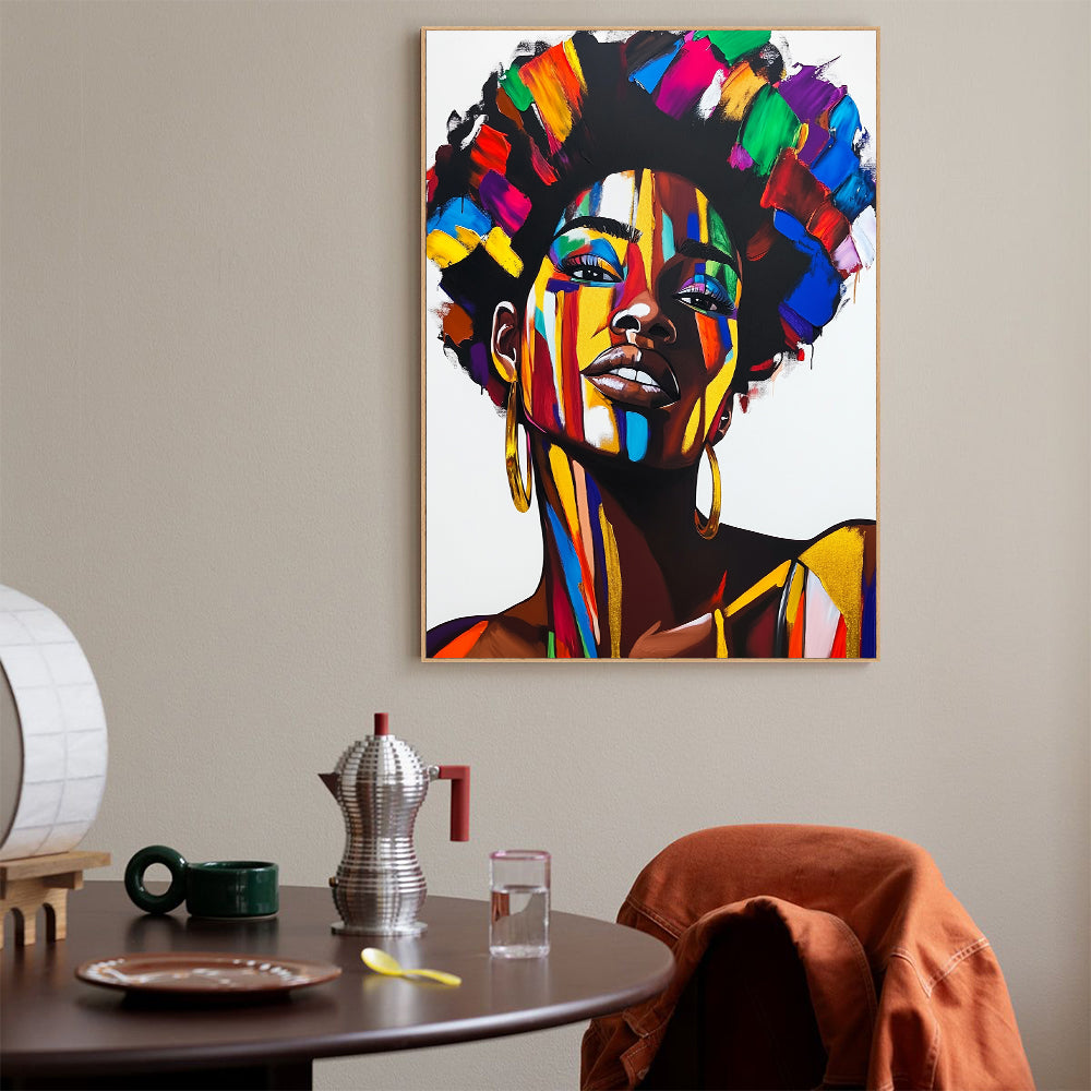 Vibrant Afro Pop Art Canvas Wall Art