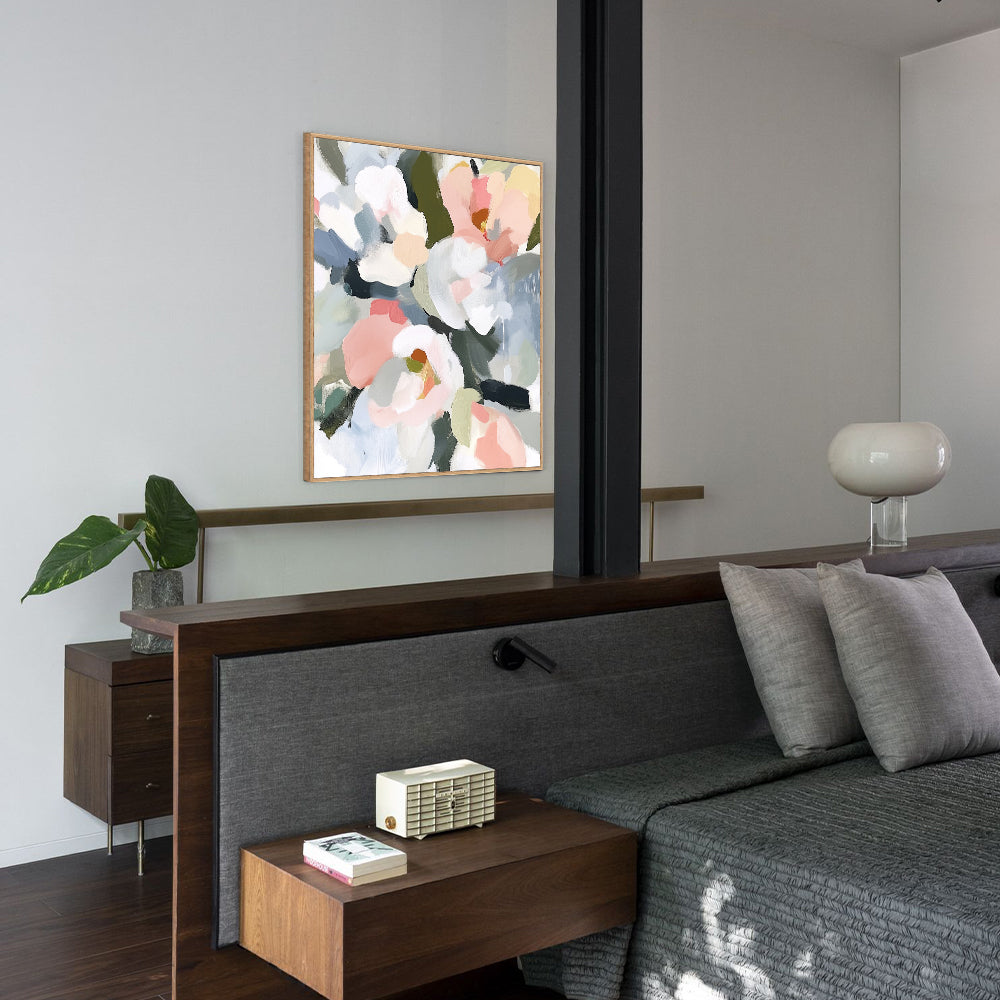 Soft Floral Canvas Wall Art – Elegant Pastel Flower Design