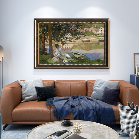 On The Bank Of The Seine, Bennecourt By Claude Monet