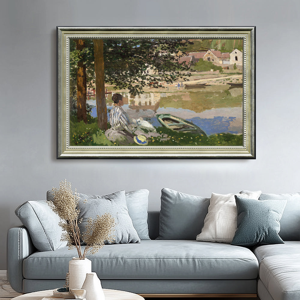 On The Bank Of The Seine, Bennecourt By Claude Monet