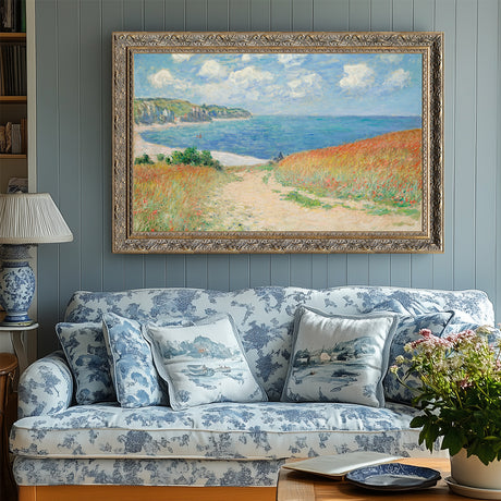 Path In The Wheat At Pourville By Claude Monet