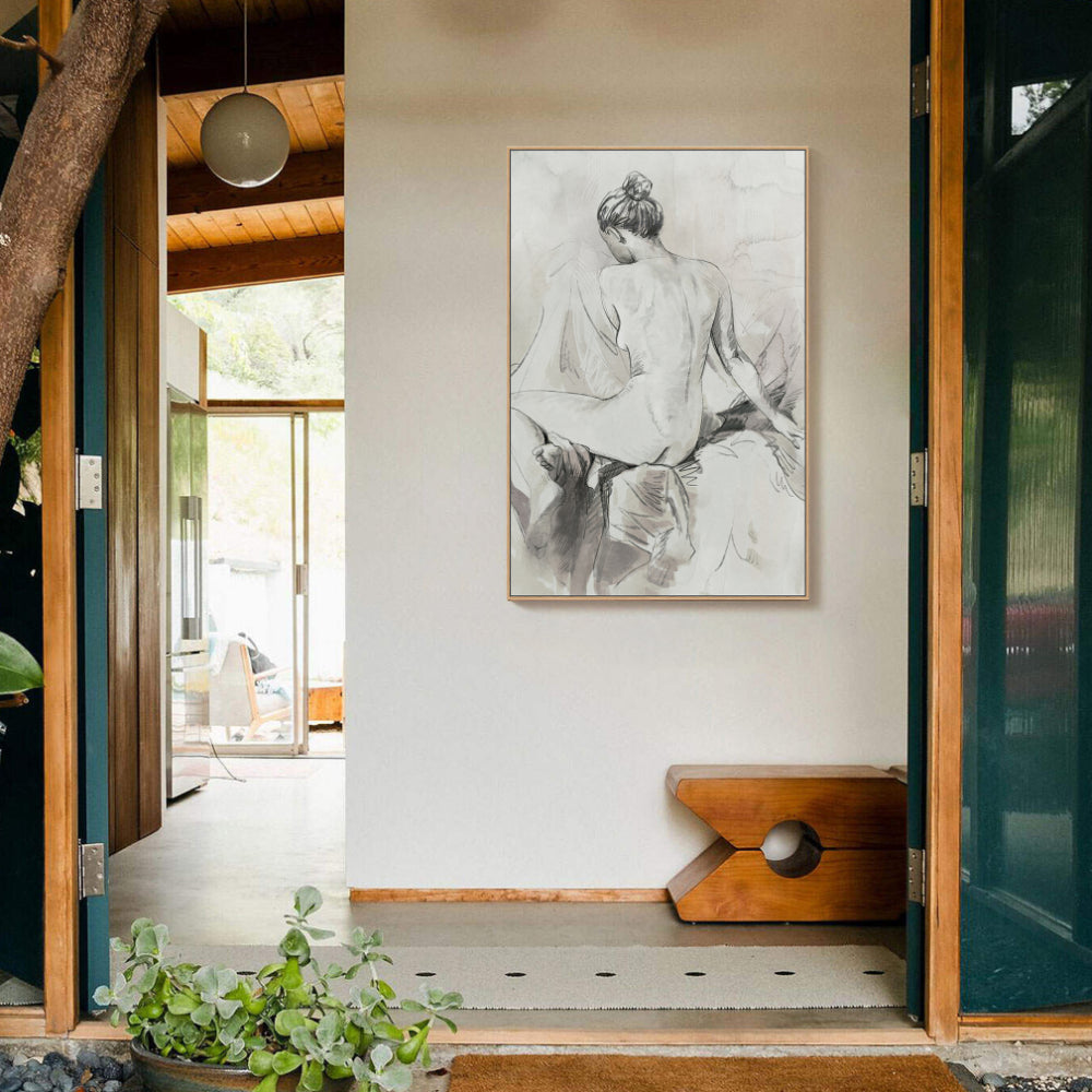 Minimalist Nude Sketch Canvas Wall Art