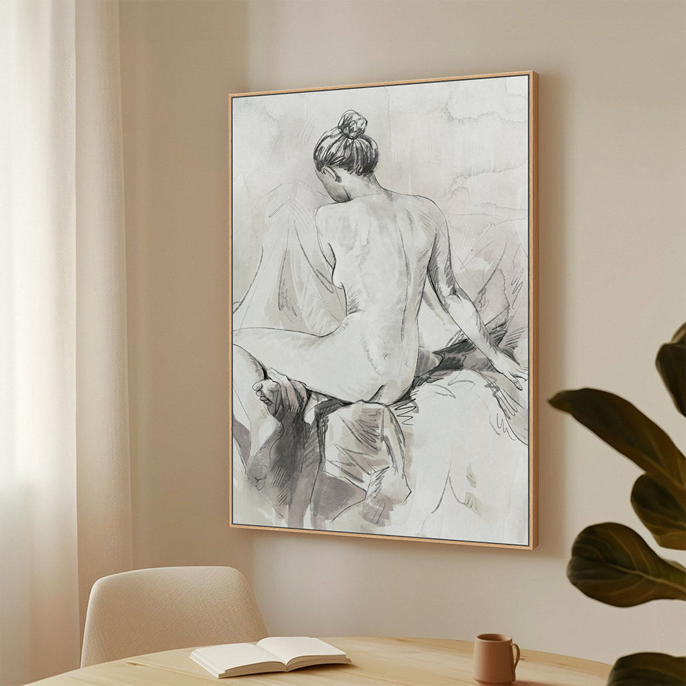 Minimalist Nude Sketch Canvas Wall Art