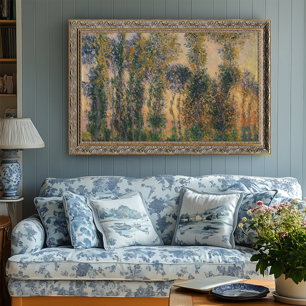 Poplars At Giverny By Claude Monet