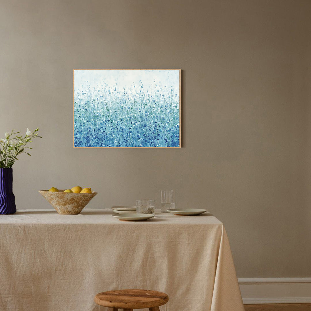 Serene Blue Meadow Canvas Wall Art