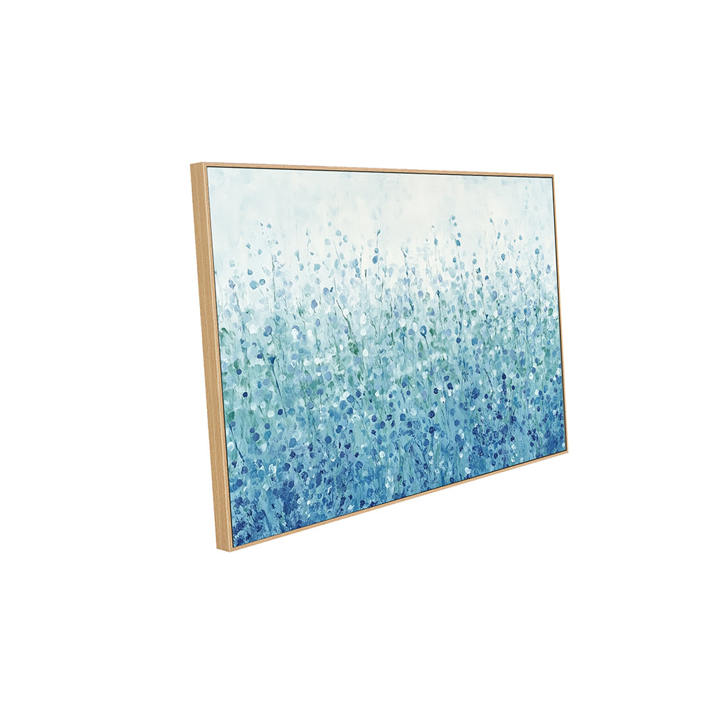 Serene Blue Meadow Canvas Wall Art