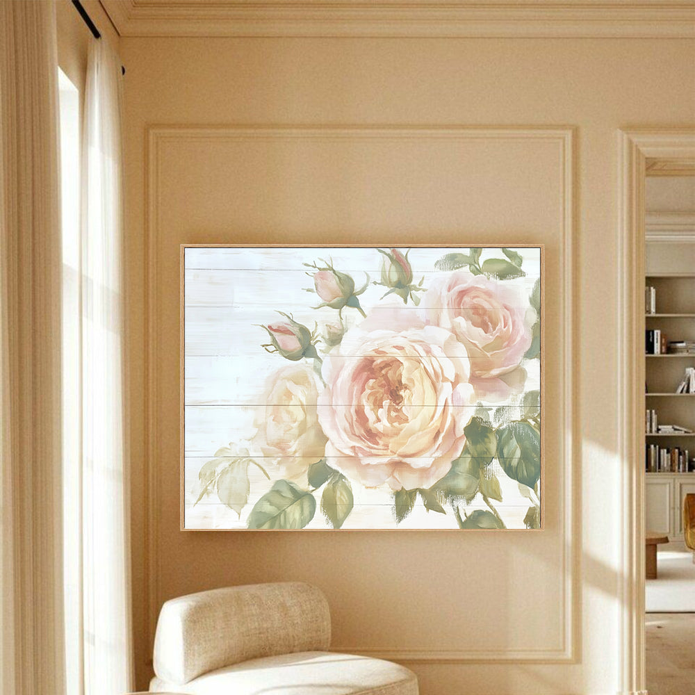 Vintage Rose Elegance Canvas Wall Art
