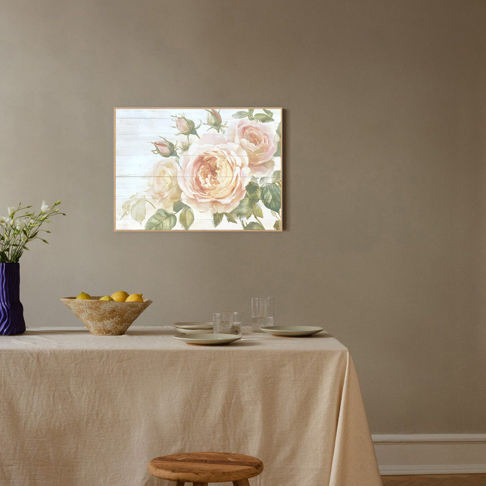 Vintage Rose Elegance Canvas Wall Art