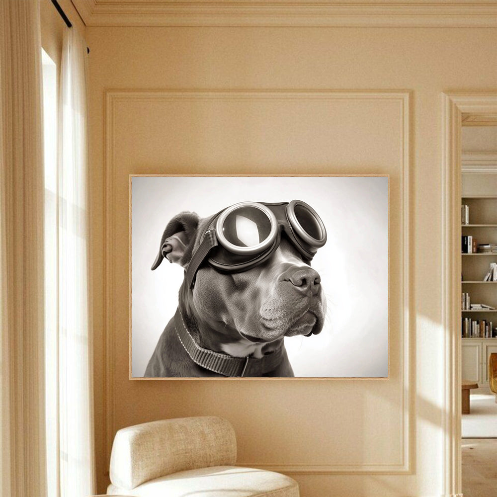 Cool Aviator Dog Canvas Wall Art