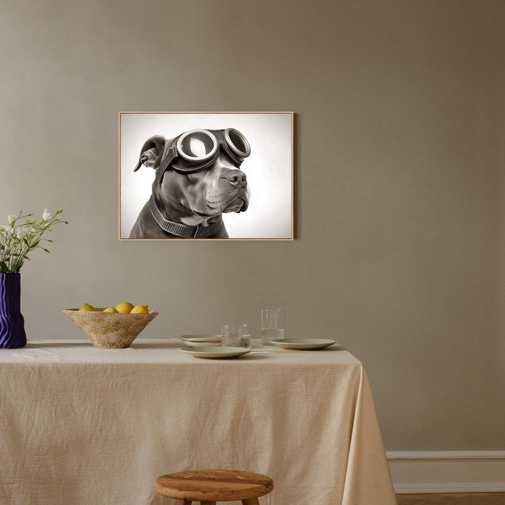 Cool Aviator Dog Canvas Wall Art