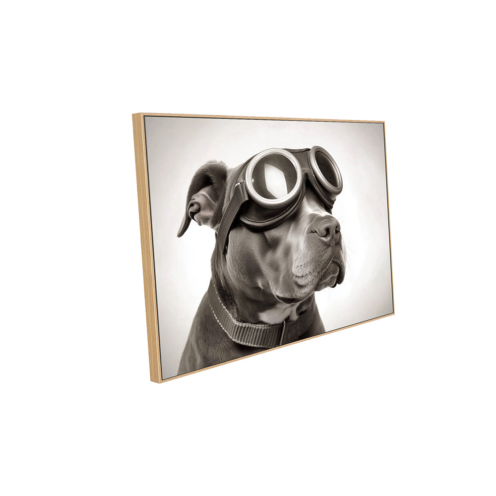 Cool Aviator Dog Canvas Wall Art