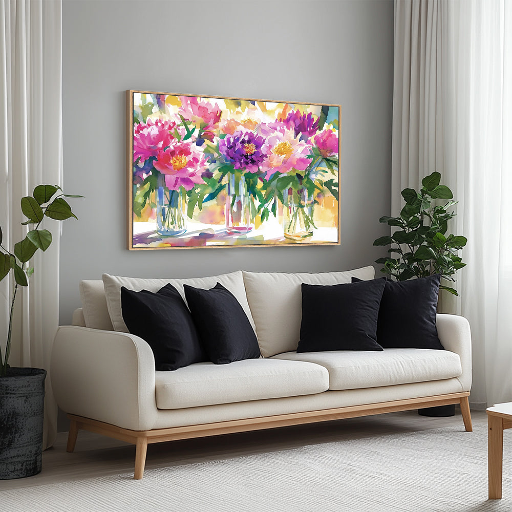 Vibrant Floral Canvas Wall Art – Stunning Flower Arrangement