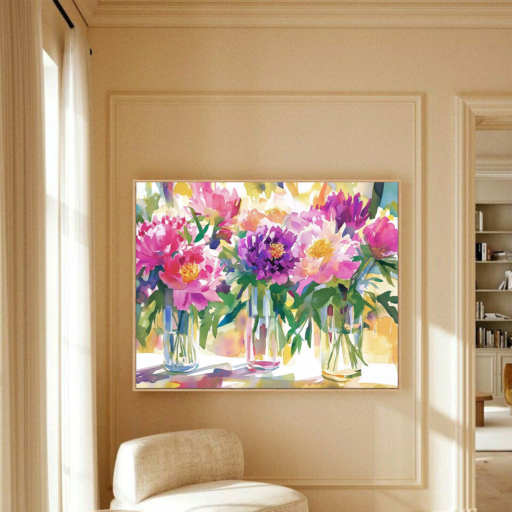 Vibrant Floral Canvas Wall Art – Stunning Flower Arrangement