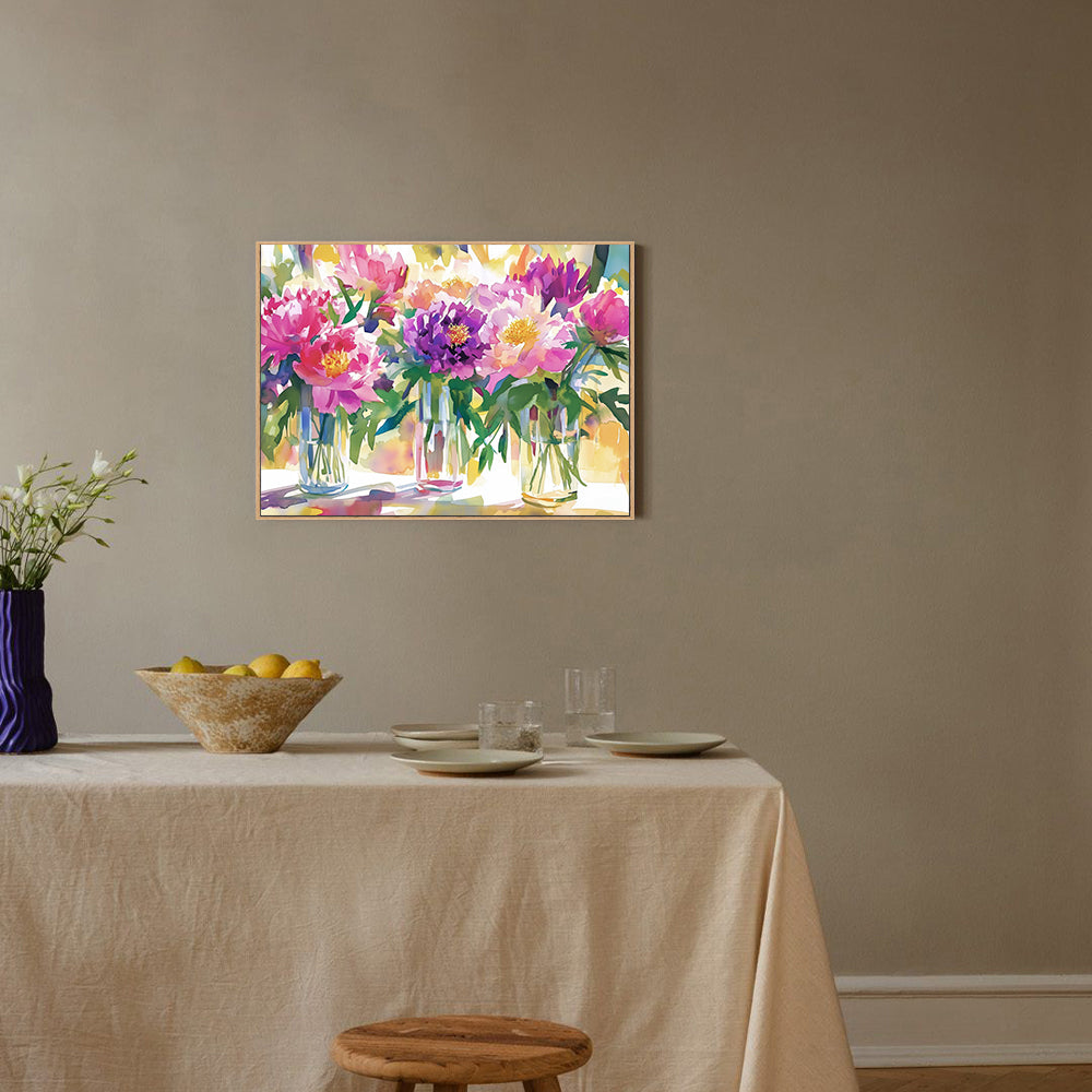 Vibrant Floral Canvas Wall Art – Stunning Flower Arrangement