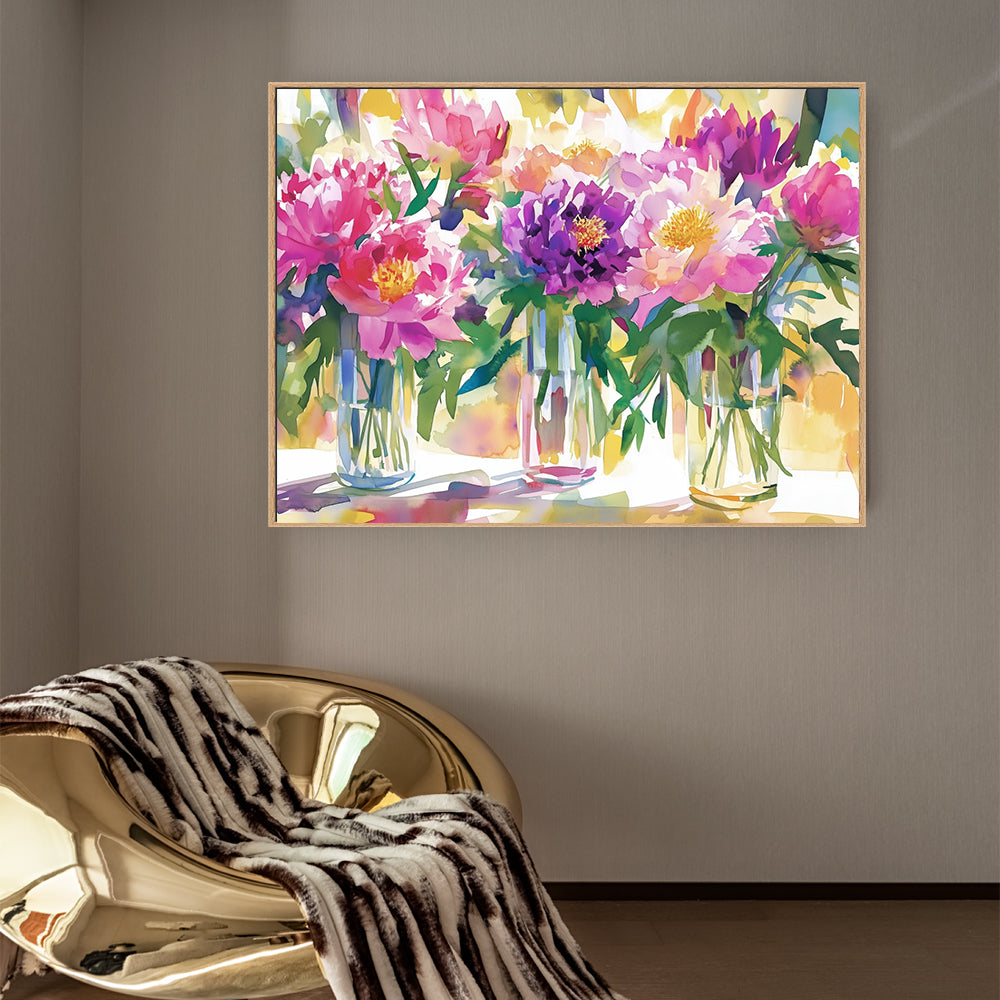 Vibrant Floral Canvas Wall Art – Stunning Flower Arrangement