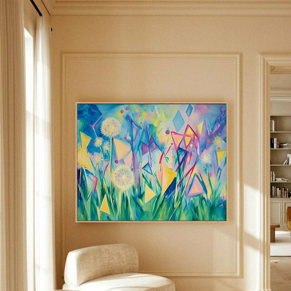 Dandelion Field Canvas Wall Art
