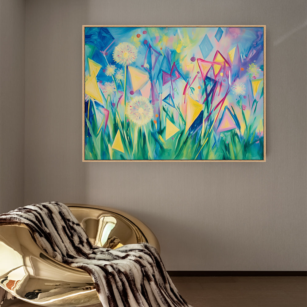 Dandelion Field Canvas Wall Art
