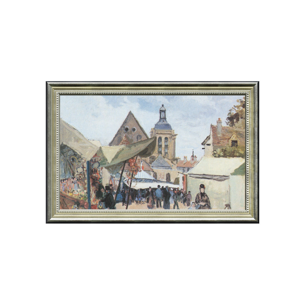 The Market At Pontoise By Camille Pissarro