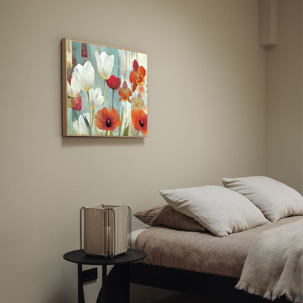 Vibrant Floral Garden Canvas Wall Art
