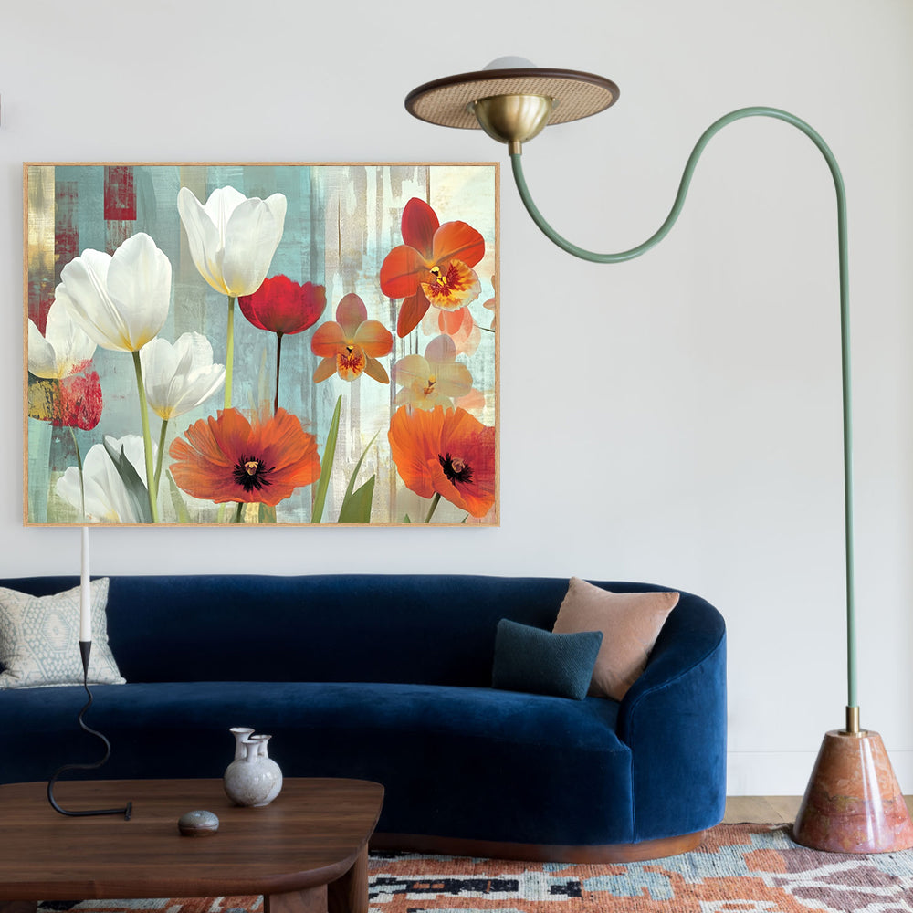Vibrant Floral Garden Canvas Wall Art