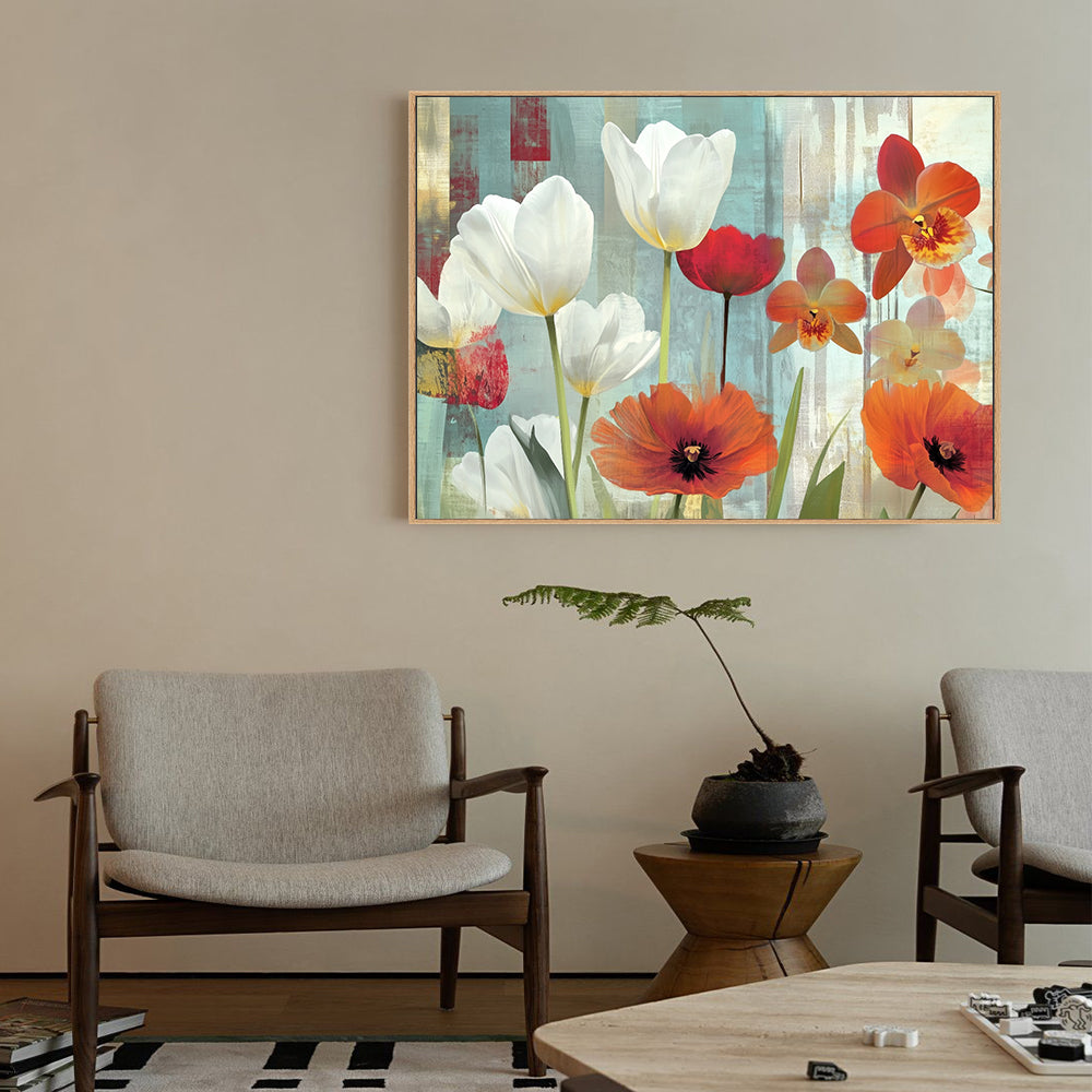 Vibrant Floral Garden Canvas Wall Art