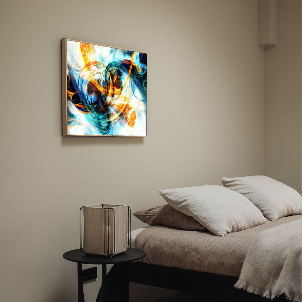 Radiant Whirlwind: Vibrant Canvas Wall Art