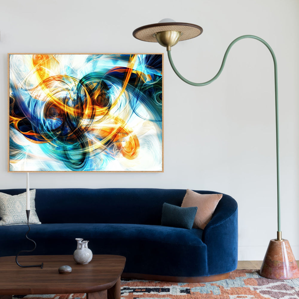 Radiant Whirlwind: Vibrant Canvas Wall Art
