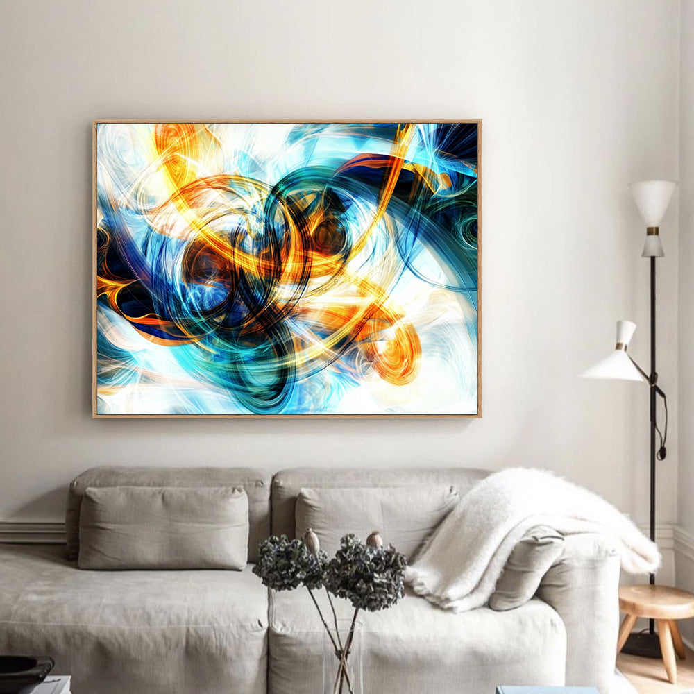 Radiant Whirlwind: Vibrant Canvas Wall Art