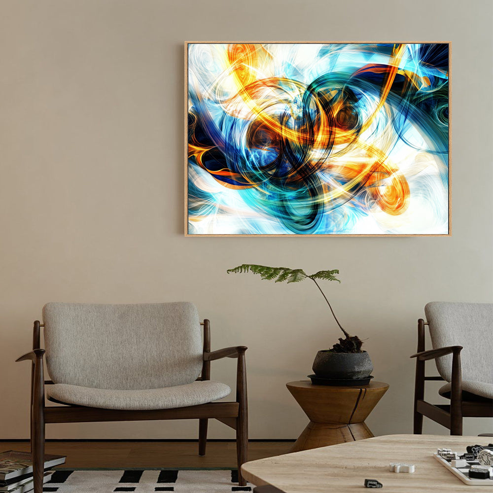 Radiant Whirlwind: Vibrant Canvas Wall Art