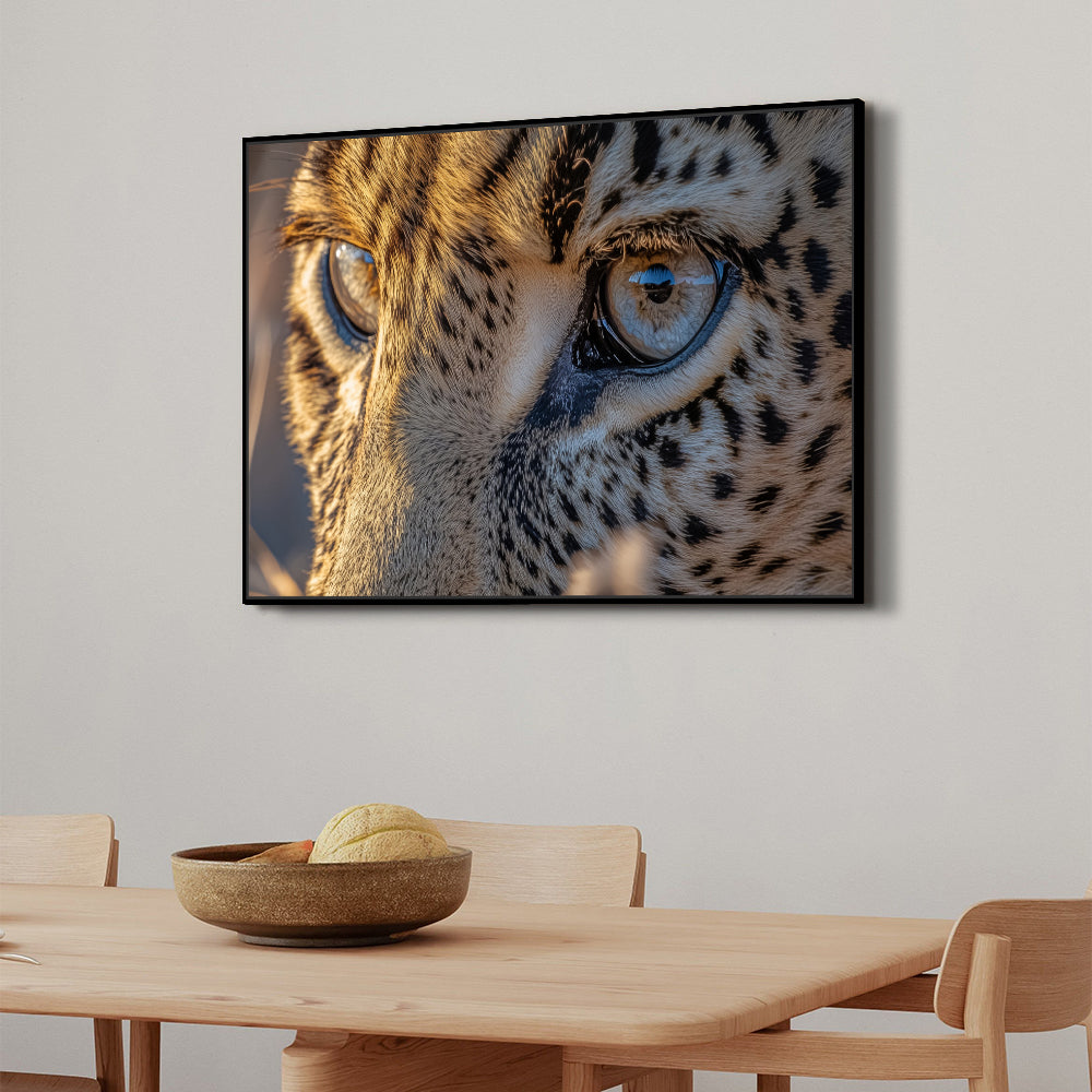 Majestic Leopard Gaze Of Wildlife Close-Up - Canvas Wall Art