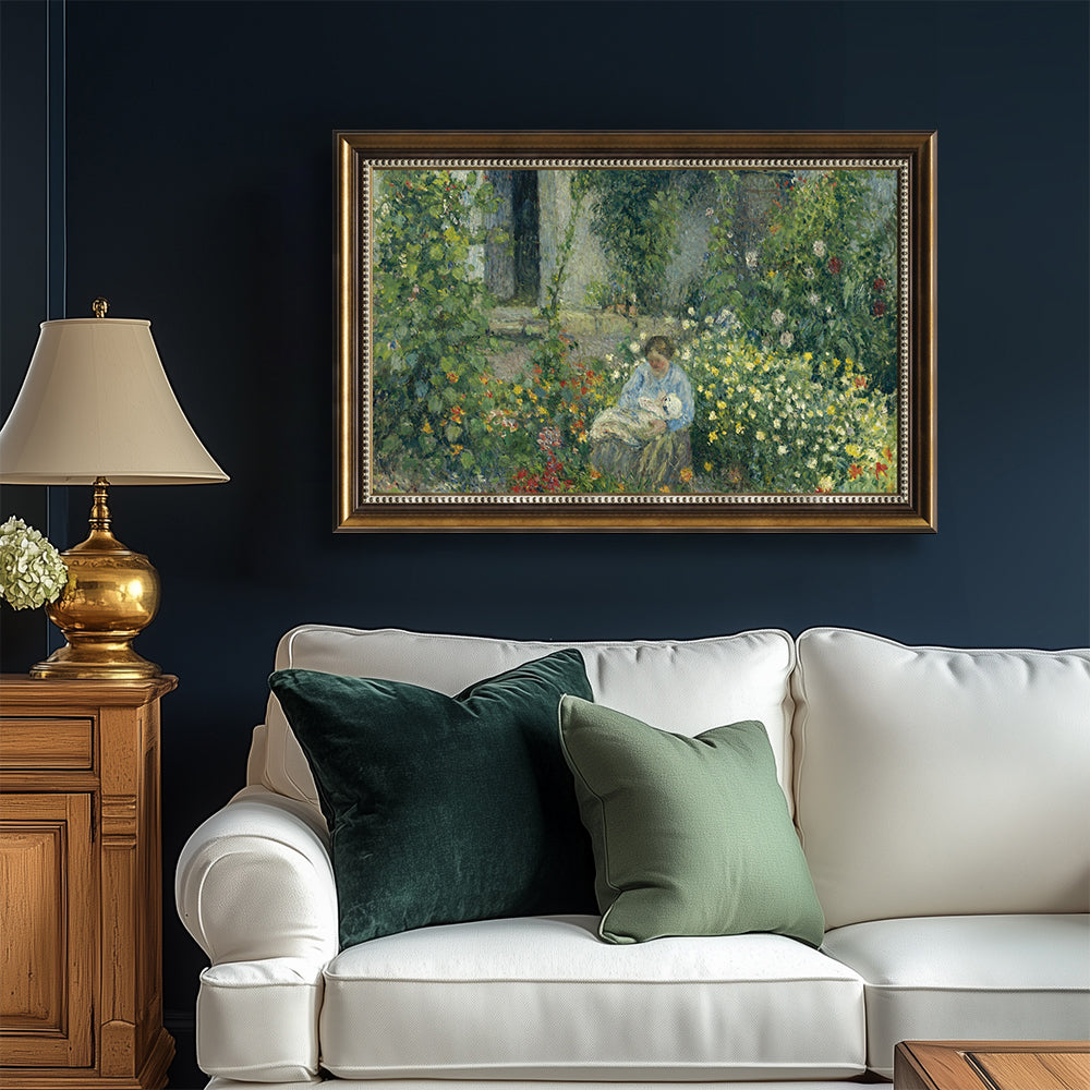 Woman In The Garden By Camille Pissarro