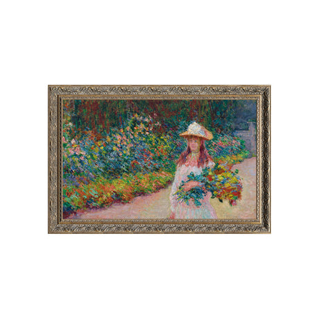 "Jeune fille dans le jardin de Giverny" By Claude Monet