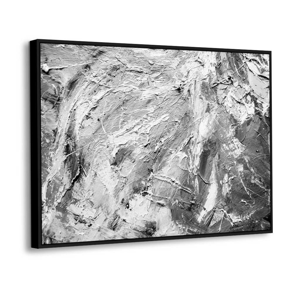 Textural Black And White Artistic Expression Canvas Wall Art