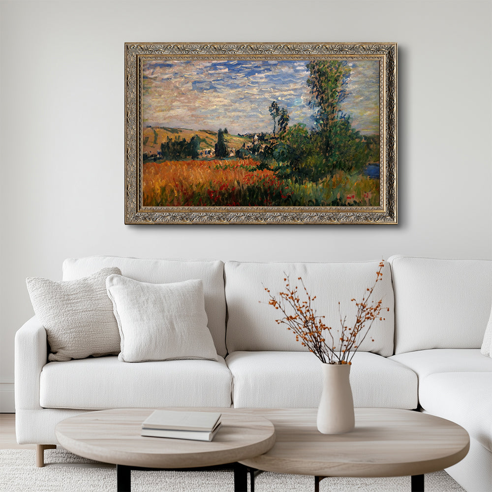 "Weg durch die Mohnfelder, Ile Saint-Martin, Vetheuil,1880" By Claude Monet