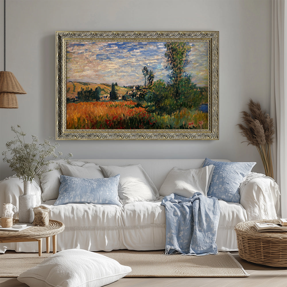 "Weg durch die Mohnfelder, Ile Saint-Martin, Vetheuil,1880" By Claude Monet