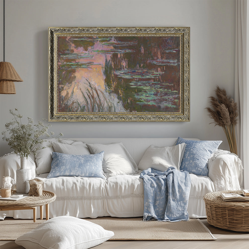 "Water-Lilies, Setting Sun" By Claude Monet