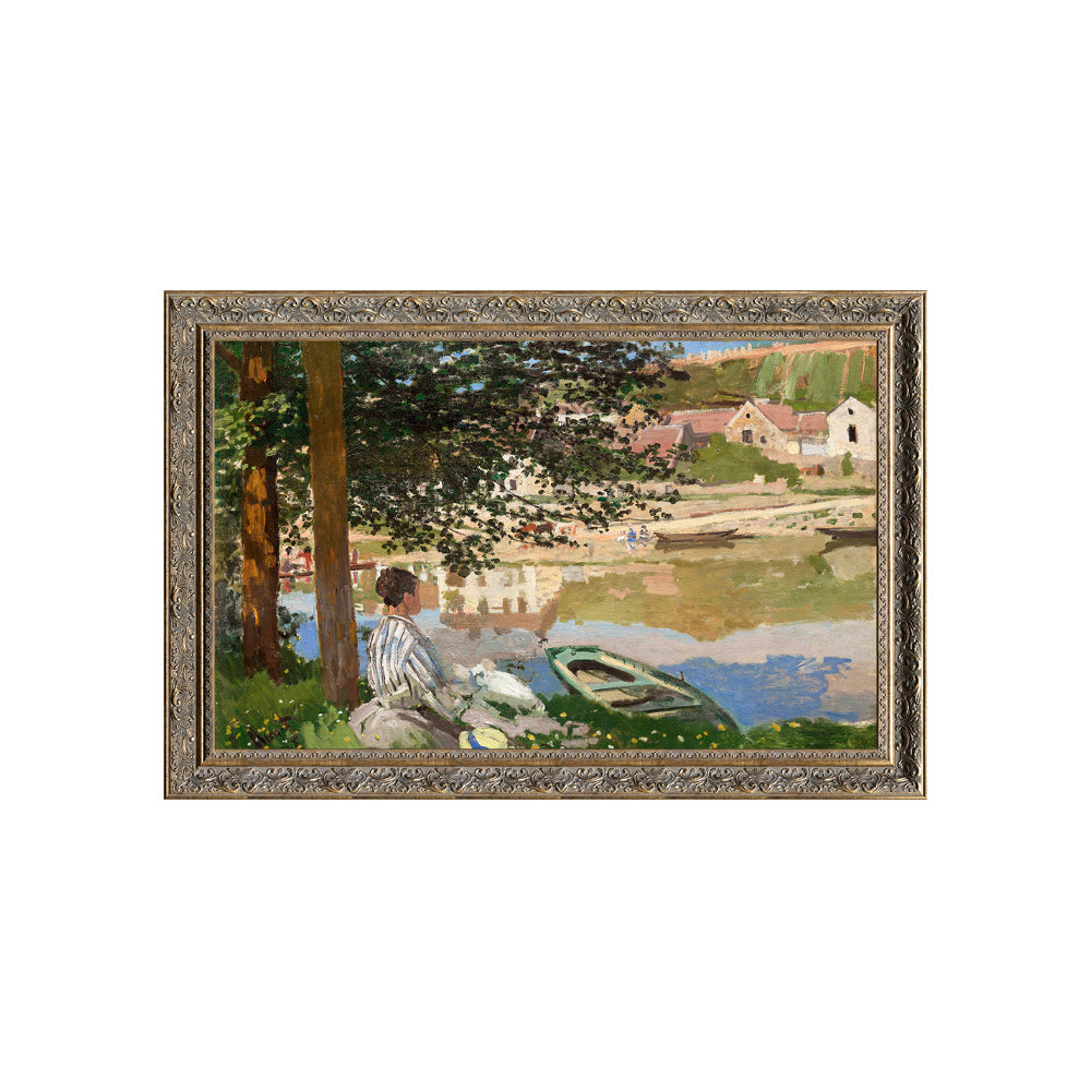 On the Bank of the Seine, Bennecourt By Claude Monet