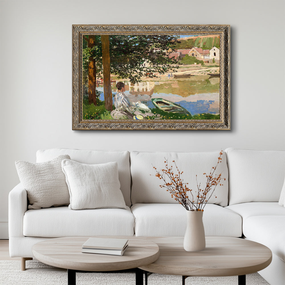 On the Bank of the Seine, Bennecourt By Claude Monet