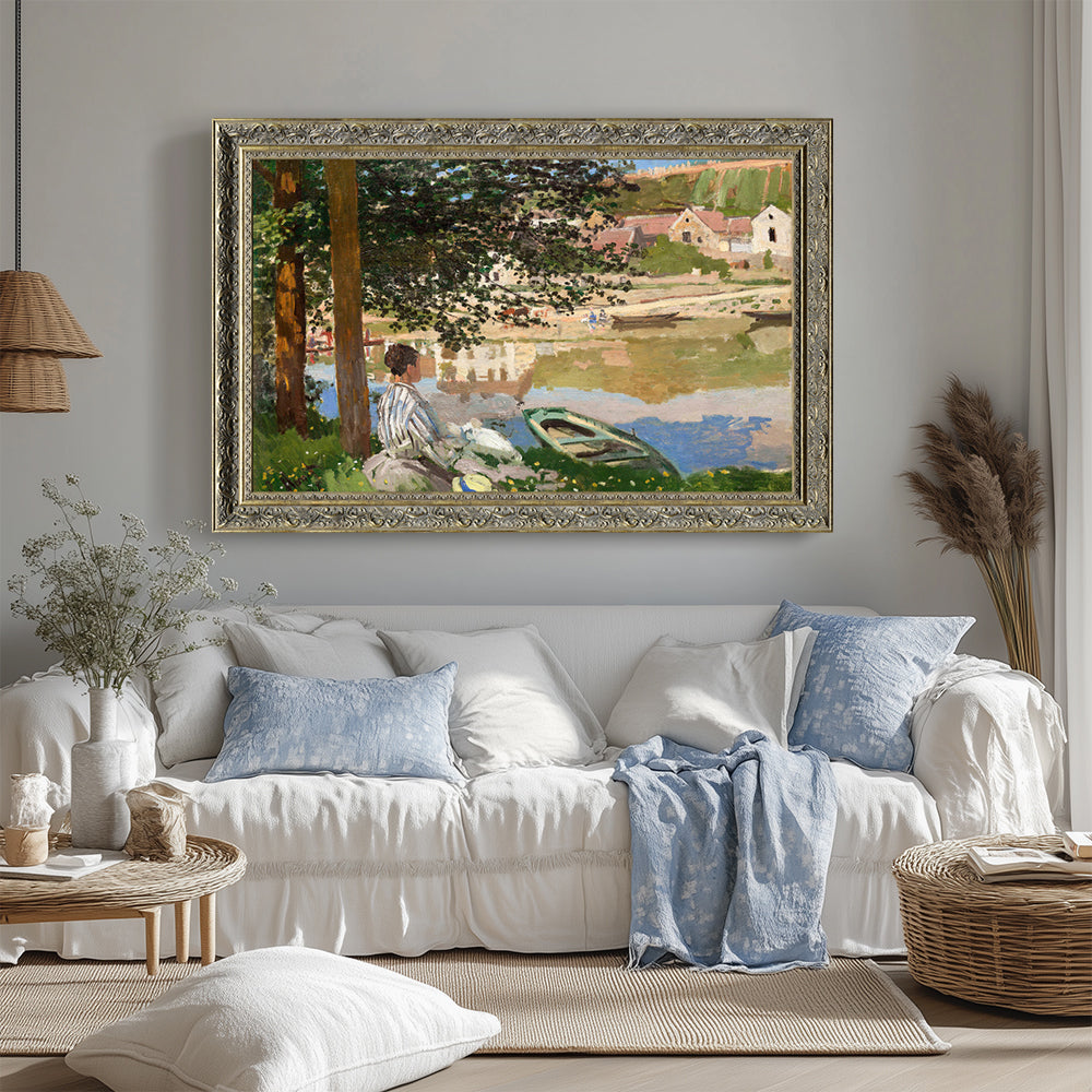 On the Bank of the Seine, Bennecourt By Claude Monet