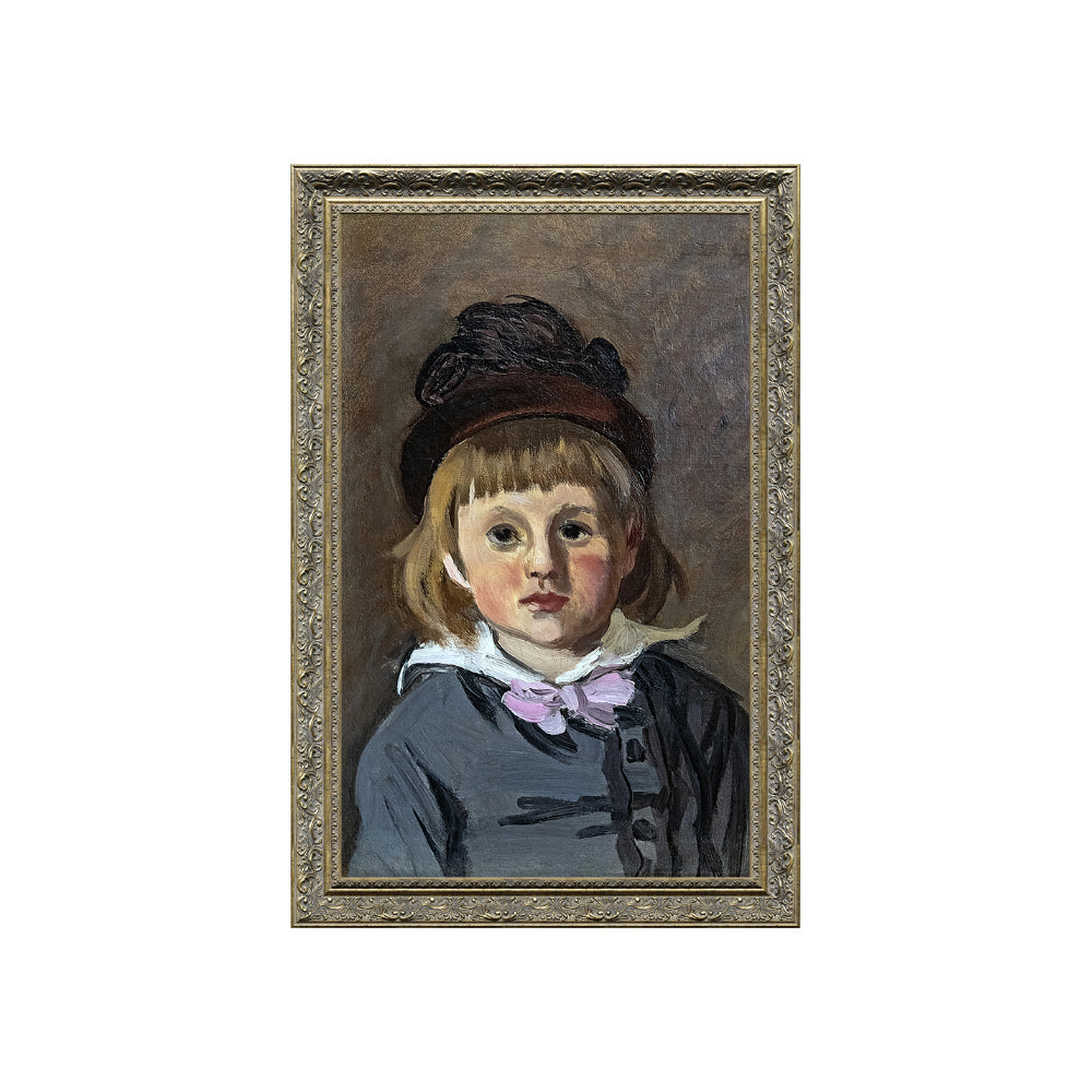 "Portrait of Jean Monet Wearing a Hat with a Pompom" By Claude Monet