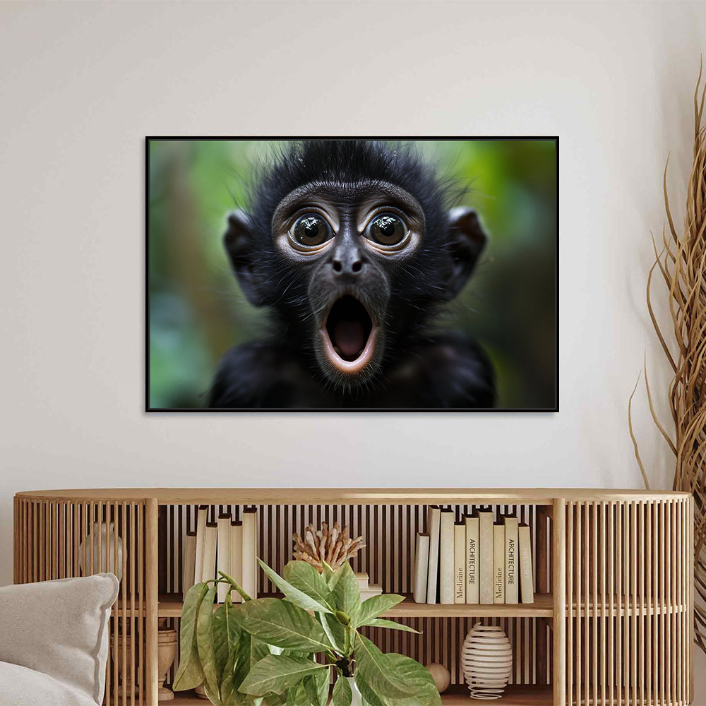 Surprised Monkey: Fun And Whimsical Canvas Wall Art