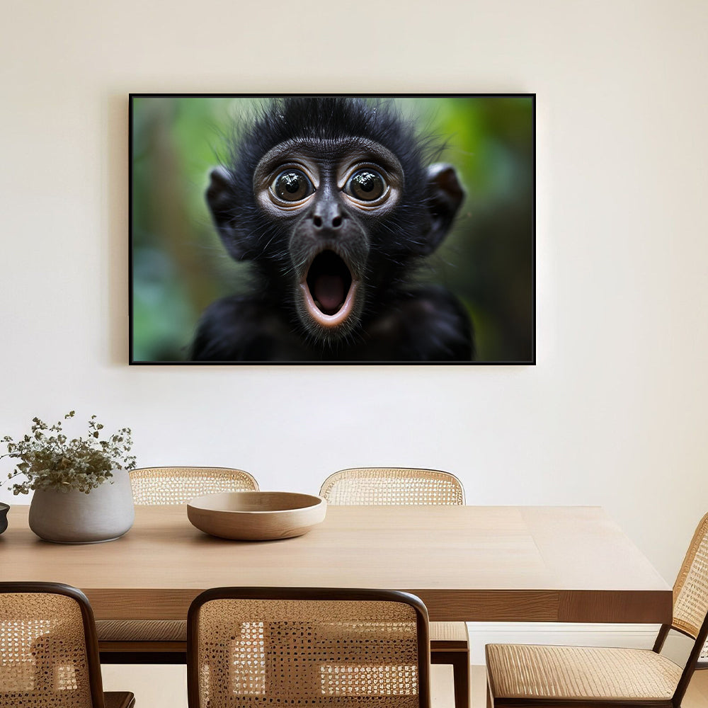 Surprised Monkey: Fun And Whimsical Canvas Wall Art